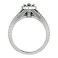 thumbnail image 3 of 14K White Gold Wedding Ring Set Black Diamond Criss-Cross Halo Ring (I,I1), 3 of 5
