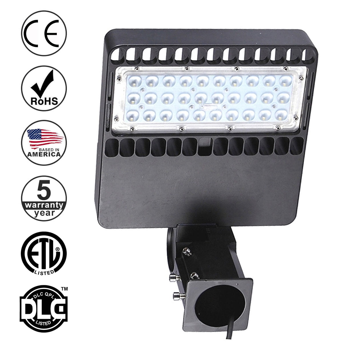 KAWELL LED Parking Lot Lights 24W2880lm Outdoor LED Flood Lights 5000K