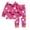 3-Hot Pink, variant on Shadoumai Halloween Pajamas for 10 - 14 O Neck Pumpkin Print Long Sleeved Button Top Comfy Nightwear Outfits 2 Piece Sets Pajamas for