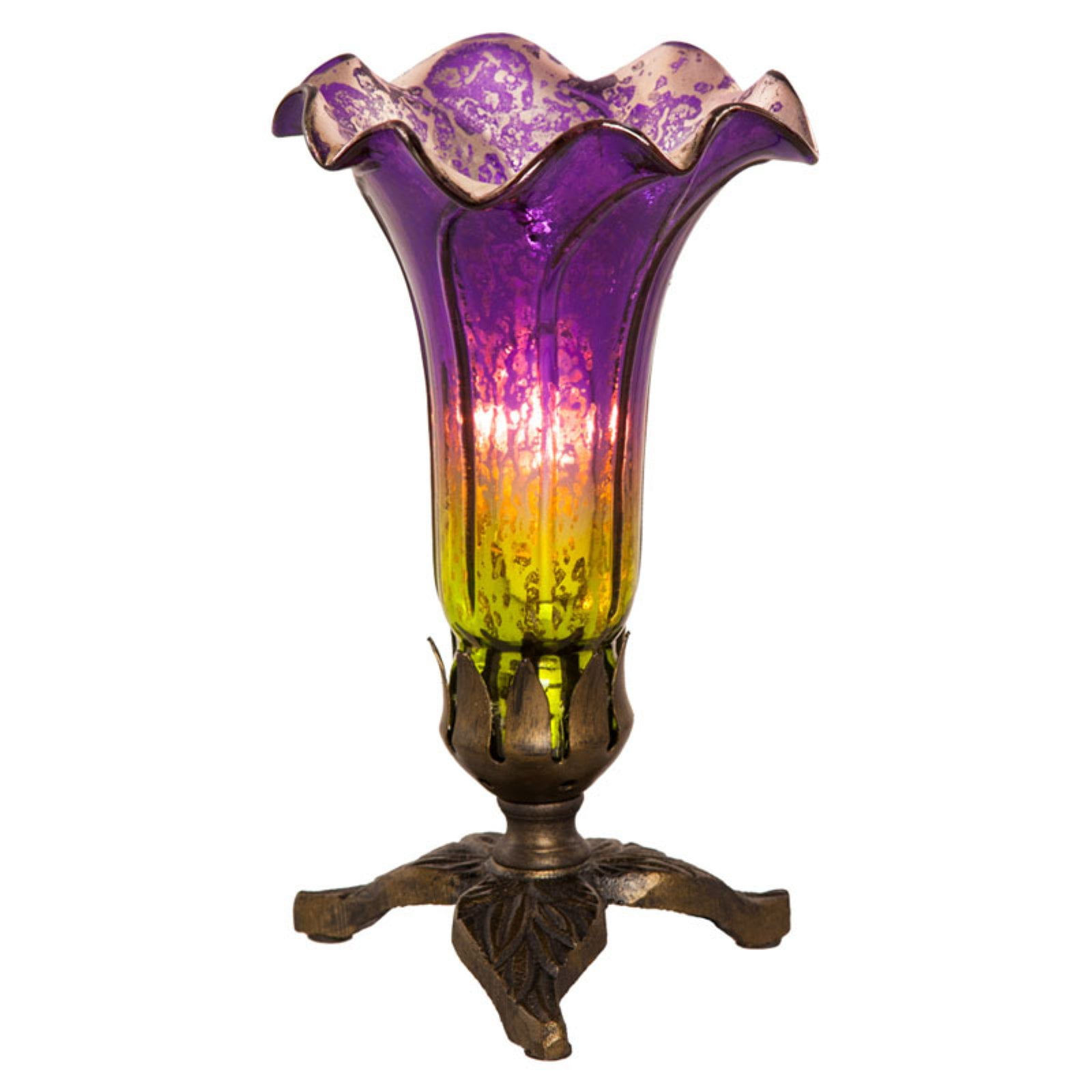 River of Goods 21”H Mercury Glass 3 Lily Uplight Accent Lamp Choose your Color