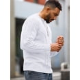 thumbnail image 5 of Colsmile Men's Cable Knit Crewneck Sweater, Casual Long Sleeve Pullover for Fall Winter, 5 of 11