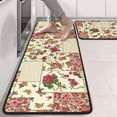 thumbnail image 2 of Kitchen Rugs Sets Of 2,Pioneer Flower Floral Print Pattern Anti Fatigue Kitchen Mat Rugs Non Slip Washable,Decorative Kitchen Floor Mats for Kitchen,Sink,Laundry,17"x47"+17"x47", 2 of 5