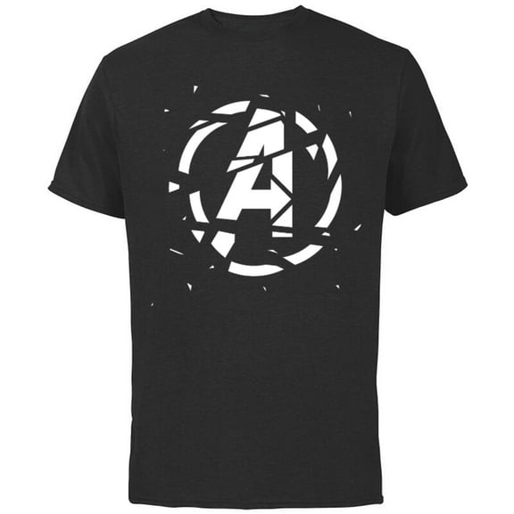 Marvel Avengers: Endgame Shattered Logo - Short Sleeve Cotton T-Shirt for Adults - Customized-Black