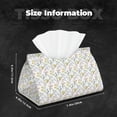 thumbnail image 6 of Goofa Floral Pattern Triangle Square Tissue Box Cover, Modern PVC Leathe Facial Paper Holder,Decorative Holder/Organizer for Bathroom Vanity Countertop, 6 of 9