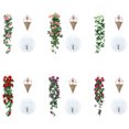 thumbnail image 4 of Guirnalda de rosas artificiales para colgar, decoración de pared realista con cesta, 4 of 4