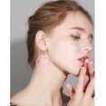 thumbnail image 2 of UBIUO Boho Lightweight Acrylic Hollow Flame Heart Dangle Drop Earrings for Women Girls Unique Charm Flame Love Heart Earrings Jewelry Gift pink -, 2 of 4