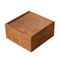 thumbnail image 1 of Caja de almacenamiento de madera con tapa deslizante, para guardar fotos y recuerdos, multiusos para bodas. 20 cm x 20 cm x 10 cm, 1 of 9