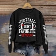 thumbnail image 2 of WEAIXIMIUNG Chandails en Molleton pour Femmes Zip Up Femmes Décontracté Manches Longues Col Rond Chandails en Molleton Football Graphique Imprimé Pull Léger Chandails en Molleton Blouse Top, 2 of 4