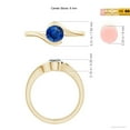 thumbnail image 5 of ANGARA Natural Semi Bezel-Set Solitaire Round Blue Sapphire Bypass Ring in 14K Yellow Gold for Women (Size-5.5mm) | September Birthstone, Anniversary, Jewelry Gift for Women | Natural Sapphire Ring, 5 of 10