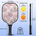 thumbnail image 3 of Pickleball Paddles Set,Pioneer Flower Floral Print Pattern Fiberglass Surface Pickleball Racket Set with 2 Indoor Outdoor Pickleball Balls and Pickleball Bag,Pickle-ball Equipment, 3 of 6