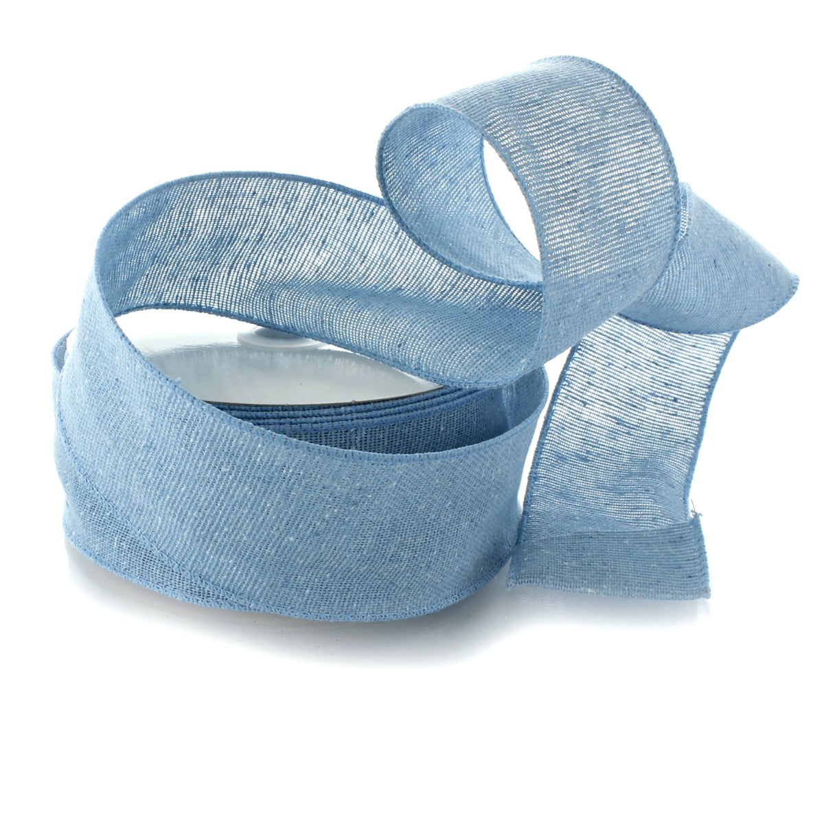 Ribbon Traditions 2.5" Wired Burlap Ribbon 338 Vintage Blue 10 Yards