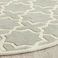 thumbnail image 3 of SAFAVIEH Chatham Giovanni Geometric Wool Area Rug, Gray/Ivory, 4' x 4' Round, 3 of 8