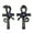 08 Black, variant on Black Gold Plated Mens Eye of Horus Ankh Cross Earrings Stud Ancient Egyptian Protection Jewelry Women Gifts