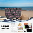 thumbnail image 5 of Japuie Lovely Mom Ever Print Large Capacity Beach Travel Bag,Waterproof Beach Totes Bags for Women Men,Foldable Pool Bag with Zipper, 5 of 5