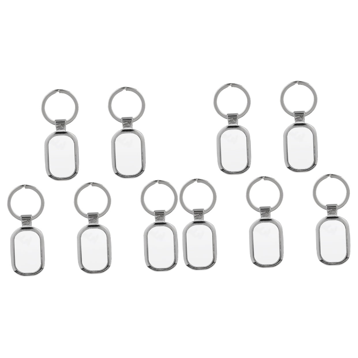 WORGEOUS 10 pcs  Metal Key Chains Blank Key Chains Diy Photo Car Key Rings For Lover