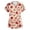 Red, variant on LNZGNM Plus Size Women's Scrub Top V neck Short Sleeve Loose Fit with Floral Leaf Print Working Uniform Blouse Working Tops,Black(XXXL)