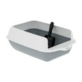 thumbnail image 1 of Caja de arena para gatos Suministros semi encerrados con litera suministros para mascotas Bandeja para mascotas Caja de arena de gato para viajes al, 1 of 8