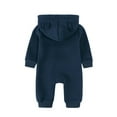 thumbnail image 3 of KAOOCXU New Bodysuit For Toddler Boy Long Sleeved Solid Color Hooded Crawlsuit Romper Jumpsuit Suitable Casual Formal Occasions, 3 of 8
