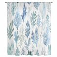 thumbnail image 2 of Blue Green Botanical Sheer Curtains 84 Inches Long, Retro Summer Watercolor Leaf Plant Light Filering Curtains, Breathable Simi Curtain Privacy Drapes for Living Room Bedroom Window Treatment, 2 of 9