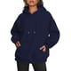 thumbnail image 1 of Sudaderas con Capucha Extragrandes para Mujer, Sudaderas de Forro , Suéteres de Moda para Otoño e Invierno Azul Marino M, 1 of 9