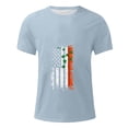 thumbnail image 2 of Men's St. Patrick's Day Shamrock American Flag Graphic Short Sleeve Crew Neck T-Shirt, 2 of 4