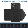 thumbnail image 3 of Allytech iPhone 13 Wallet Case with Hand Wrist, PU Leather RFID Blocking Cards Slots Shockproof Stand Feature Bumper Magnetic Closure Slim Shell Phone Case for Apple iPhone 13, Black, 3 of 7