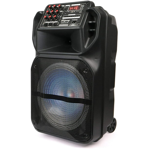 Ridgeway 12" Rechargeable Bluetooth Party DJ Speaker MultiLights 3600m