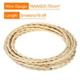 thumbnail image 2 of Unique Bargains Twisted Cloth Covered Wire 2 Core 18AWG 5m/16.4ft,Electrical Cable,Beige, 2 of 5