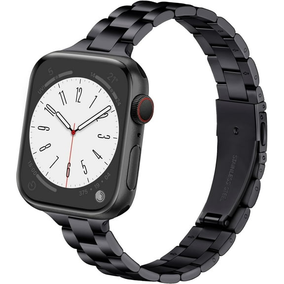 REQO Thin Stainless Steel Bands Compatible with Apple Watch 38mm 40mm 41mm 42mm 44mm 45mm 46mm for Women, Metal Straps for iWatch Series 10 9 8 7 6 5 4 3 2 1 SE