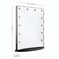 thumbnail image 2 of Impressions Vanity Hollywood Glow® XL Vanity Mirror - Vanity Mirror with 10 LED Bulbs, Tabletop Vanity Mirror with USB Charging Ports and Dimmer Switch, 2 of 3