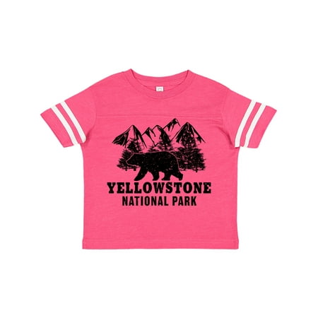 

Inktastic Yellowstone National Park with Bear Mountains and Trees Gift Toddler Boy or Toddler Girl T-Shirt