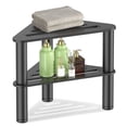 thumbnail image 1 of Taburete de ducha CEMILA de metal para afeitarse las patas con almacenamiento (negro), 1 of 7