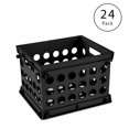 thumbnail image 2 of Sterilite 16959012 Stackable Storage Mini Crate Box Set, Black, 24 Pack, 2 of 6