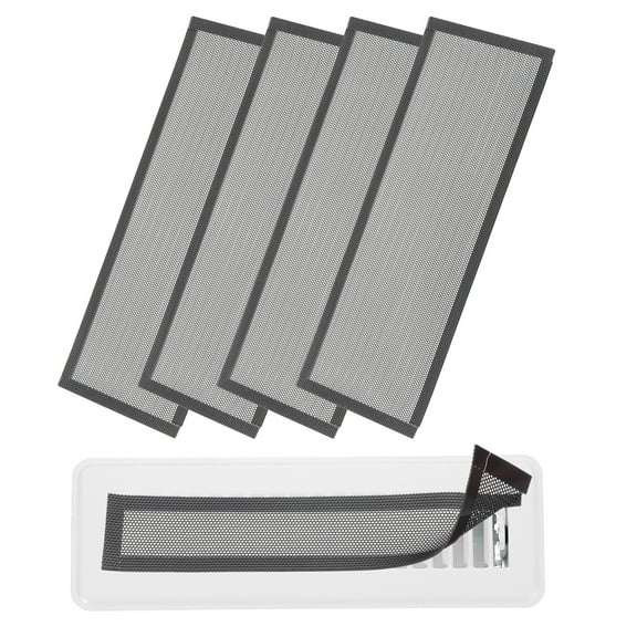 Uxcell 5Pcs Magnetic Floor Vent Covers, Floor Register Cover Mesh Air Vent Screen Filters, Great for Home (Black, 13-Inch x 5-Inch)