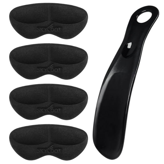Skyfoot 2 Pairs Heel Grips Liner Cushions with Shoe Horn, Heel Filler Pads for Shoe Too Big, Improved Shoe Comfort Fit, Prevent Heel Blister
