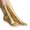 Gold, variant on Women's Shiny Metallic Socks, Ribbed Laminated Fashion Socks for Heels and Boots, All Season Comfort Socks with Temperature Regulation, Evening and Casual Wear Silver