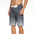 thumbnail image 6 of Mens Swim Trunks with Compression Liner Quick Dry Swim Shorts Swimming Trunks Stretch Bathing Suit Boardshorts Zipper Pockets Beige Vintage Stripes Large,Grey,30, 6 of 9