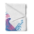 thumbnail image 2 of Sea Animals Soft Flannel Fleece Throw Blanket, Dolphin Colorful Patterns Underwater Ocean Life Illustration, Cozy Plush for Indoor and Outdoor Use, 70" x 90", Blue Purple Pink, by Ambesonne, 2 of 5