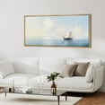 thumbnail image 5 of IDEA4WALL Extra Large Framed Canvas Print Wall Art Vintage Maritime Adventure Classic Ship at Sea Artwork Antique Retro Fine Art Decorative Multicolor for Home Decoration - 60"x30", 5 of 5