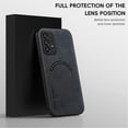 thumbnail image 3 of Mantto for Samsung Galaxy A53 5G Case Compatible with MagSafe Charging, Vegan PU Leather Slim Classic Luxury Elegant Thin Drop Protection Protective Cover for Samsung Galaxy A53 5G, Black, 3 of 9