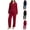 Wine, variant on Pajama Sets For Women Sets Long-Sleeve Button Front Shirt and Pant Pajama Set Black