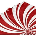 thumbnail image 3 of Red Swirl Christmas Shower Curtain Sweet Candy Cane Double Swirl Red and White Bathroom Shower Curtains for Bathtub Decoration with Hooks 72x72 Inch, 3 of 6
