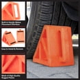 thumbnail image 4 of Stalwart Wheel Chocks 2-Pack - Parking Block with 3 Ton Capacity, Orange, 4 of 10