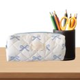 thumbnail image 5 of Pencil Case for Girls Multifunctional Makeup Brush Bags Portable Bow Pencil Case Colorful Travel Toi, 5 of 6