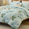thumbnail image 5 of Kingrest Luxury King Duvet Cover Set Floral Printed Soft & Breathable 100% Organic Cotton 3 Pieces King Bedding Sets, Pattern King Comfy Duvet Cover Set, with Zipper Closure, 5 of 9