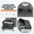 thumbnail image 5 of KFFKFF Multi-Terrain Wagon Stroller, Dual-Seating, Easily Foldable for Travel, Comes with Shade Cover, Storage for Parents, Food Tray & Beverage Holders, Supports up to 55lbs per Seat, 5 of 9