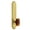 Polished Brass, variant on Grandeur 836688 Arc Solid Brass Tall Plate Rose Left Handed Privacy Door Knob Set - Brass