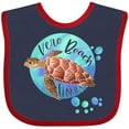 thumbnail image 3 of Inktastic Vero Beach, Florida Swimming Sea Turtle with Bubbles Boys or Girls Baby Bib, 3 of 4
