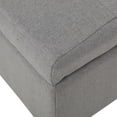 thumbnail image 2 of Noble House Haden Rectangular Fabric Storage Ottoman, Light Grey, 2 of 8