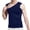 Navy, variant on Mens Muscle Tank Top V Neck Pullover Tight-Fit Athletic Tank T-Shirt Seamless Stretch Elastic Quick-Dry Breathable Anti-Marking Workout Gym Outdoor Training Top Summer Fitness